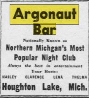 Argonaut Bar - July 1951 Ad